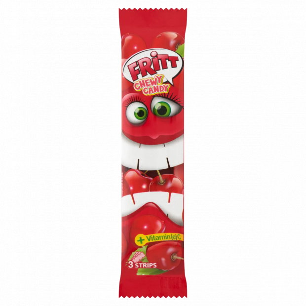 Fritt cseresznye ízesítésű rágócukorka C-vitaminnal 3 x 11,7 g (35 g)