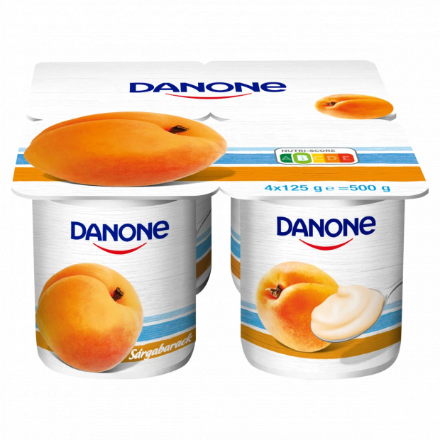 Danone sárgabarackízű, élőflórás, zsírszegény joghurt 4 x 125 g