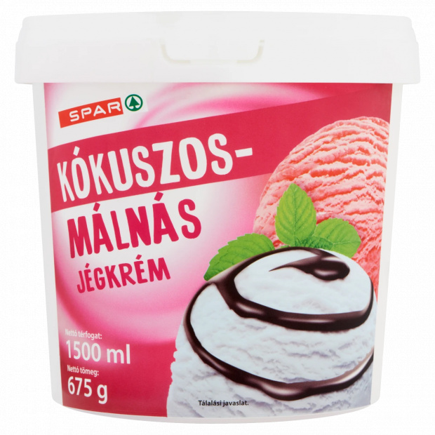 SPAR kókuszos-málnás jégkrém 1500 ml SPAR kókuszos-málnás jégkrém 1500 ml