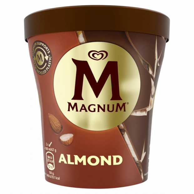 Magnum Poharas Mandula Jégkrém 440 ml