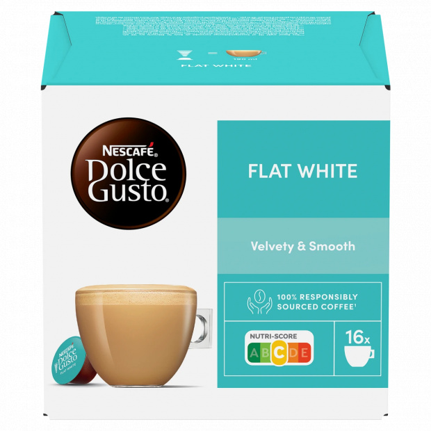 NESCAFÉ Dolce Gusto Flat White tejes kávékapszula cukorral 16 db 187,2 g NESCAFÉ Dolce Gusto Flat White tejes kávékapszula cukorral 16 db 187,2 g