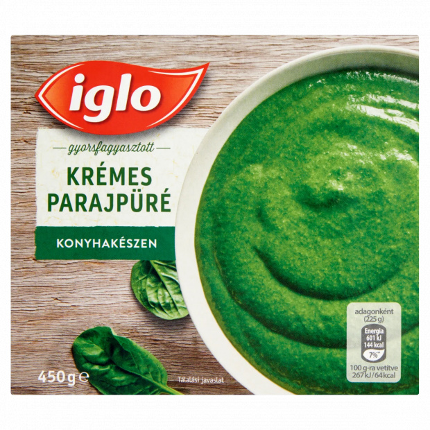 Iglo gyorsfagyasztott krémes parajpüré 450 g