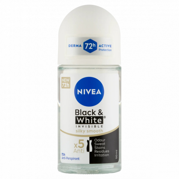 NIVEA Black & White Invisible Silky Smooth izzadásgátló 50 ml 