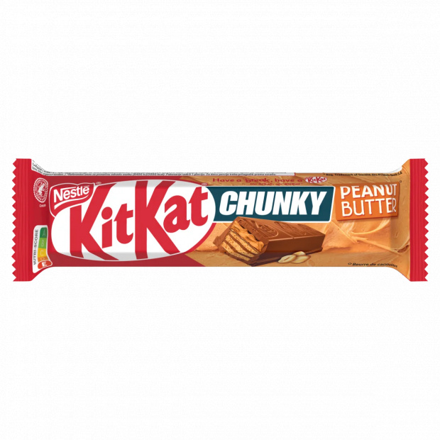 KitKat Chunky földimogyorós krémmel bevont ropogós ostya tejcsokoládéban 42 g