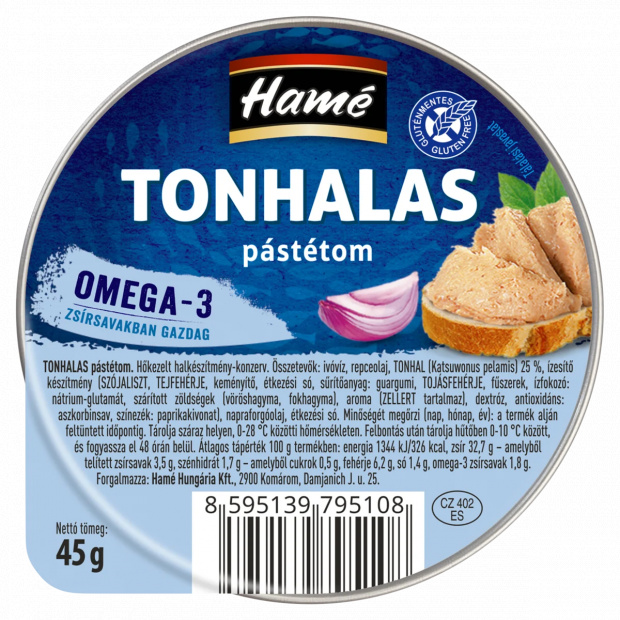 Hamé tonhalas pástétom 45 g