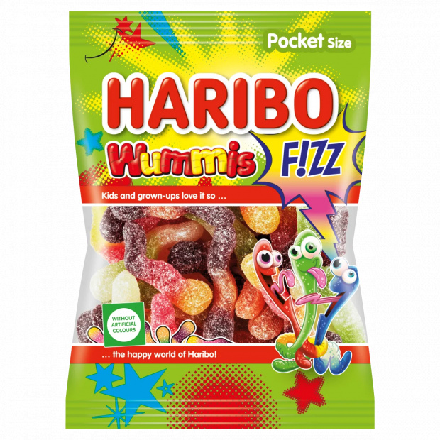 Haribo Wummis F!zz gyümölcsízű gumicukorka 100 g