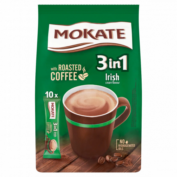 Mokate 3in1 azonnal oldódó kávéspecialitás Irish Cream likőr ízesítéssel 10 x 17 g (170 g)