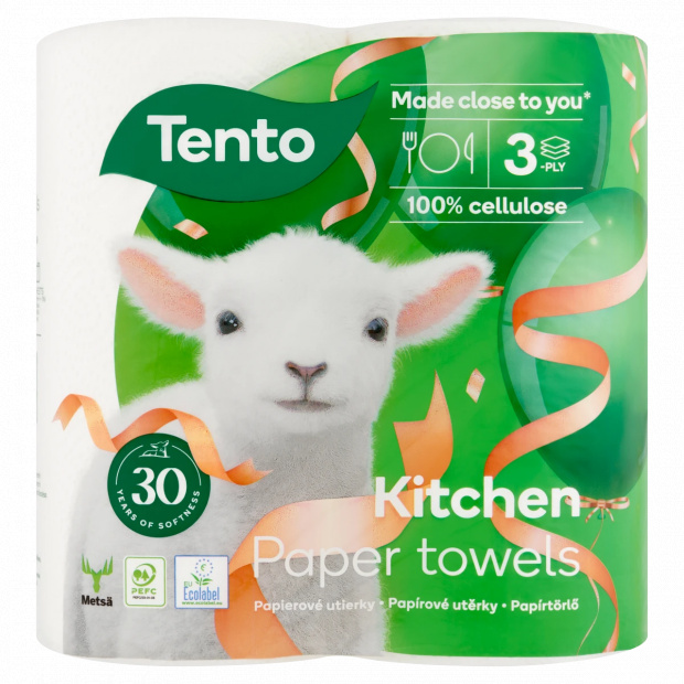 Tento Kitchen háztartási papírtörlő 3 rétegű 2 tekercs Tento Kitchen háztartási papírtörlő 3 rétegű 2 tekercs