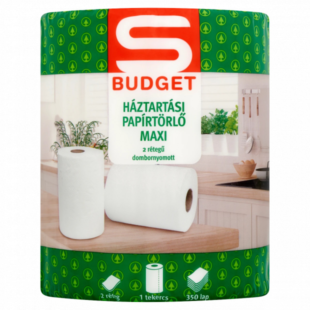 S-Budget Maxi háztartási papírtörlő 2 rétegű 1 tekercs