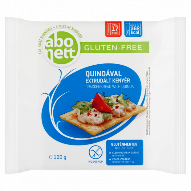 Abonett gluténmentes extrudált kenyér quinoával 100 g