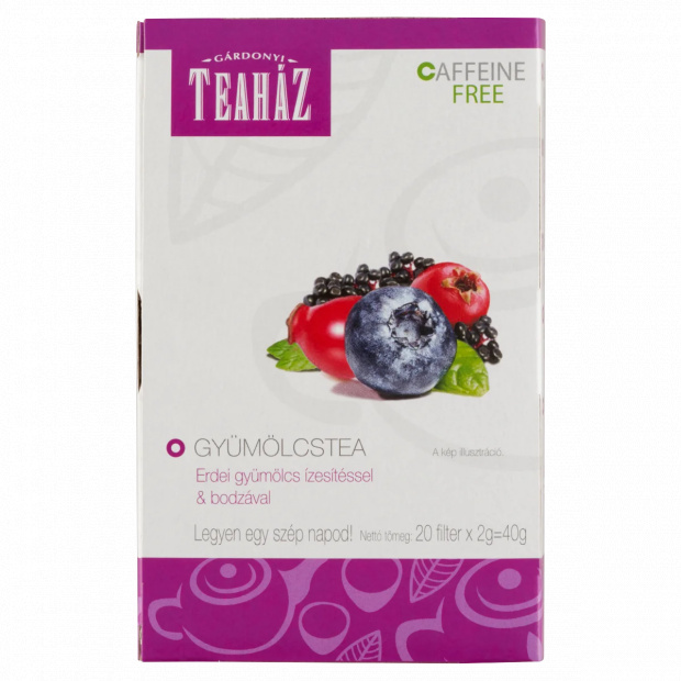 Gárdonyi Teaház gyümölcstea erdei gyümölcs ízesítéssel & bodzával 20 filter 40 g