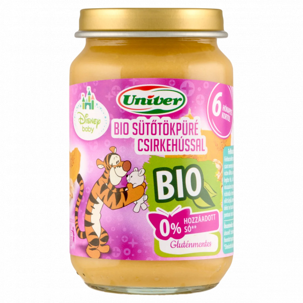 Univer Disney Baby bio sütőtökpüré csirkehússal bébiétel 6 hónapos kortól 163 g