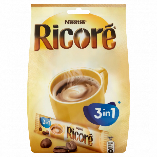 Nestlé Ricoré 3in1 instant kávékeverék cukorral és kávékrémesítővel 10 x 15 g (150 g)