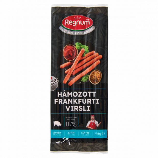 REGNUM hámozott frankfurti virsli 230 g REGNUM hámozott frankfurti virsli 230 g