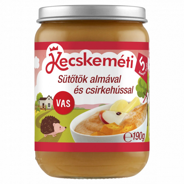 Kecskeméti sütőtök almával és csirkehússal bébiétel 5 hónapos kortól 190 g