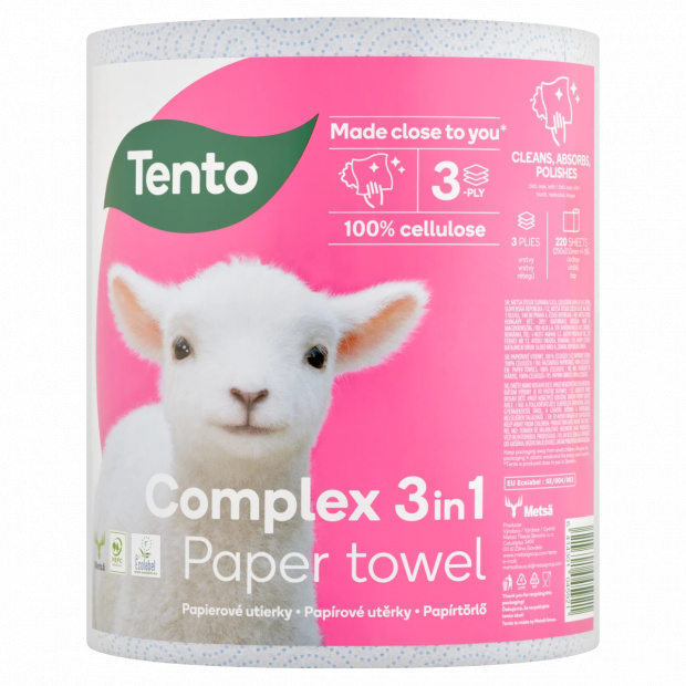Tento Complex 3in1 háztartási papírtörlő 3 rétegű 1 tekercs