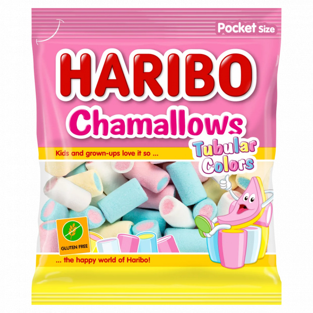Haribo Chamallows Tubular Colors habcukorka 90 g