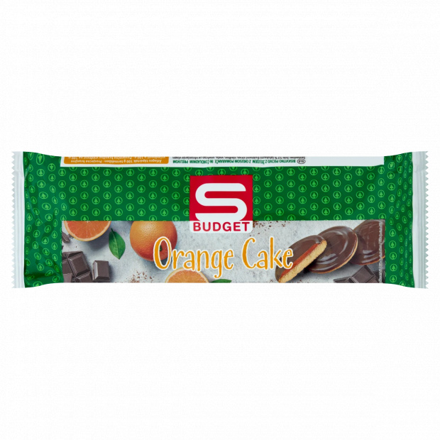 S-Budget piskótatallér narancs ízű zselével és étcsokoládé bevonattal 150 g