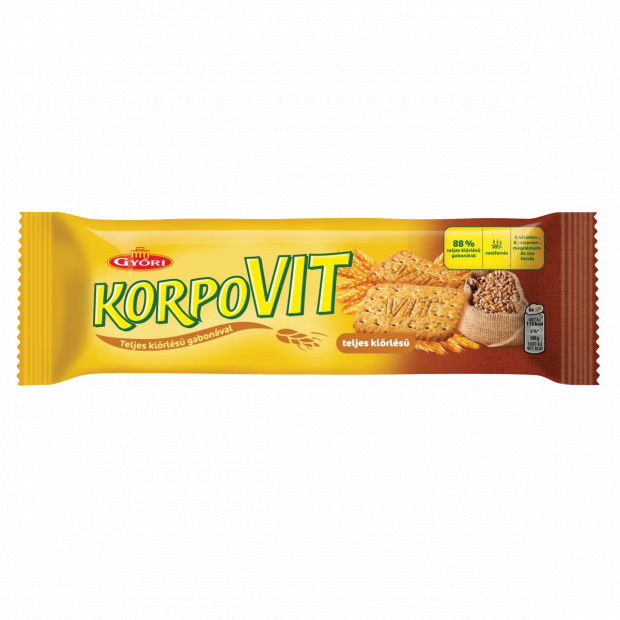 Gyori Édes Korpovit Korpovit Teljes Kiőrlésű ropogós keksz 174x24 174 g