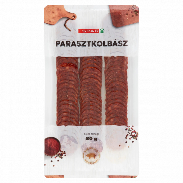 SPAR szeletelt parasztkolbász 80 g SPAR szeletelt parasztkolbász 80 g