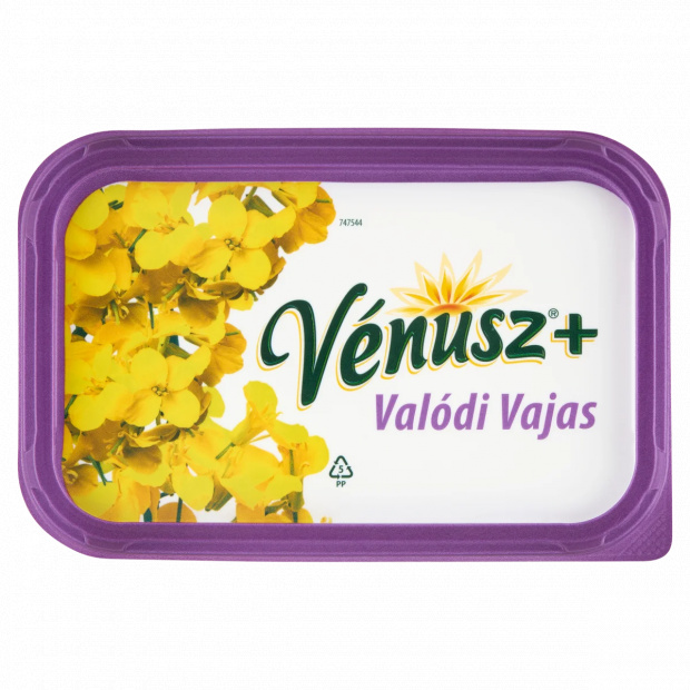 Vénusz+ Valódi Vajas margarin és vaj csökkentett zsírtartalmú keveréke 450 g