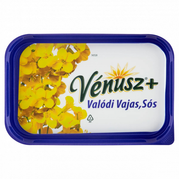 Vénusz+ Valódi Vajas, Sós 55% zsírtartalmú margarin 450 g