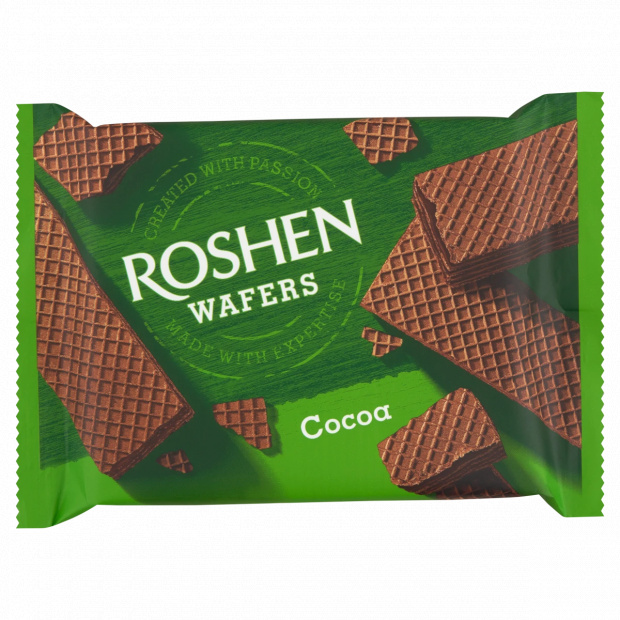 Roshen Wafers kakaós krémmel töltött kakaós ostya 72 g Roshen Wafers kakaós krémmel töltött kakaós ostya 72 g