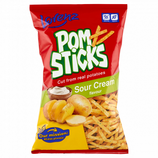 Lorenz PomSticks burgonya pálcikák tejfölös-hagymás ízesítéssel 85 g