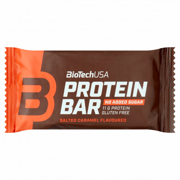 BioTechUSA Protein Bar sós karamell ízű bevont fehérjeszelet édesítőszerekkel 35 g