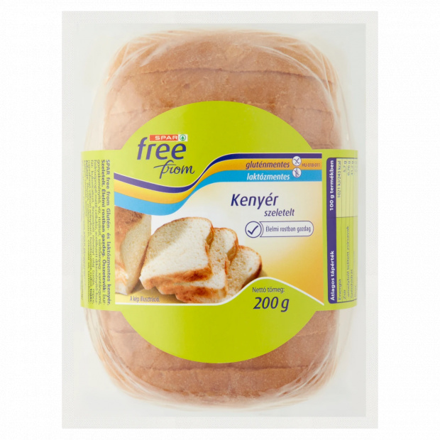 SPAR free from szeletelt glutén- és laktózmentes kenyér 200 g