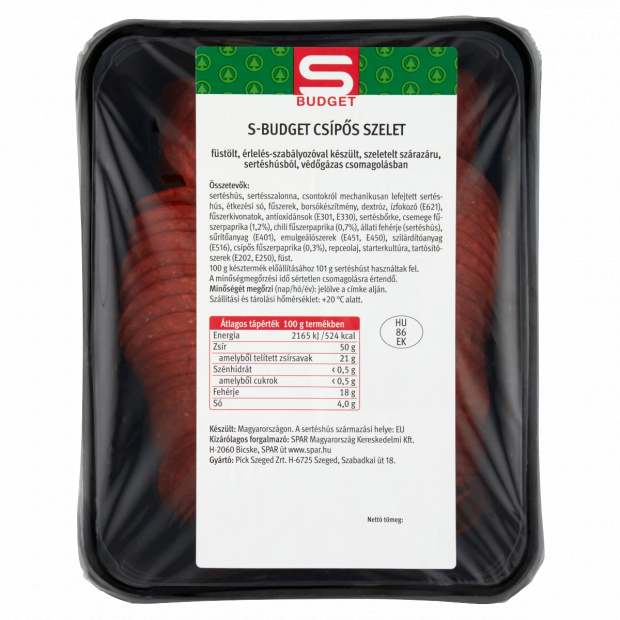 S-Budget szeletelt csípős szelet 1000 g
