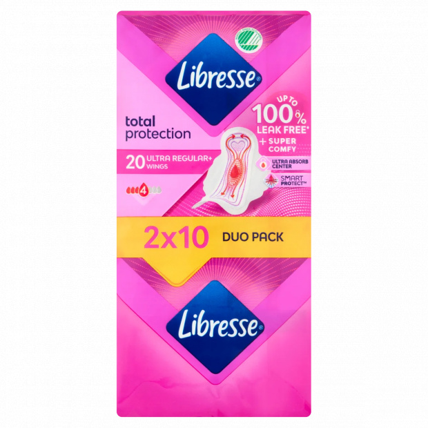 Libresse Ultra Regular+ egészségügyi betét 2 x 10 db