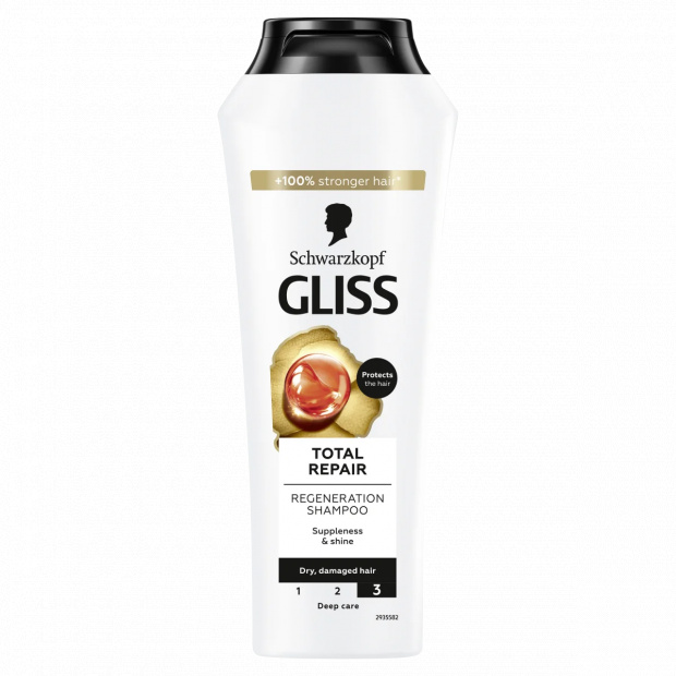 Gliss Total Repair sampon hidrolizált keratinnal és virág nektárral 250 ml