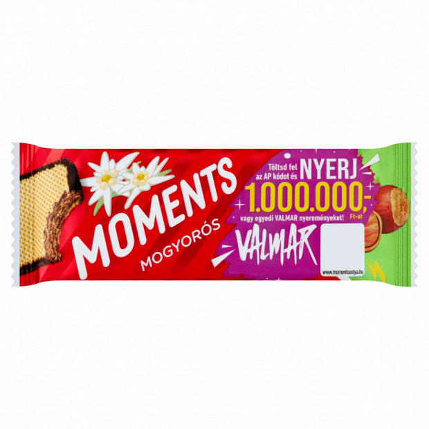 Moments kakaós bevonómasszába mártott, mogyorós krémmel töltött ostyaszelet 45 g