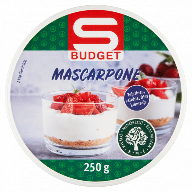 S-Budget Mascarpone tejszínes, zsírdús, friss krémsajt 250 g