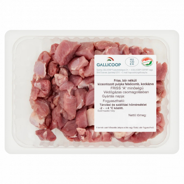 Gallfood friss, kockázott pulyka felsőcomb filé 500 g