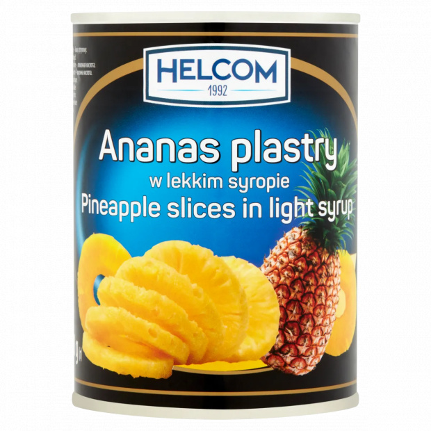 Helcom szeletelt ananász enyhén cukrozott lében 565 g