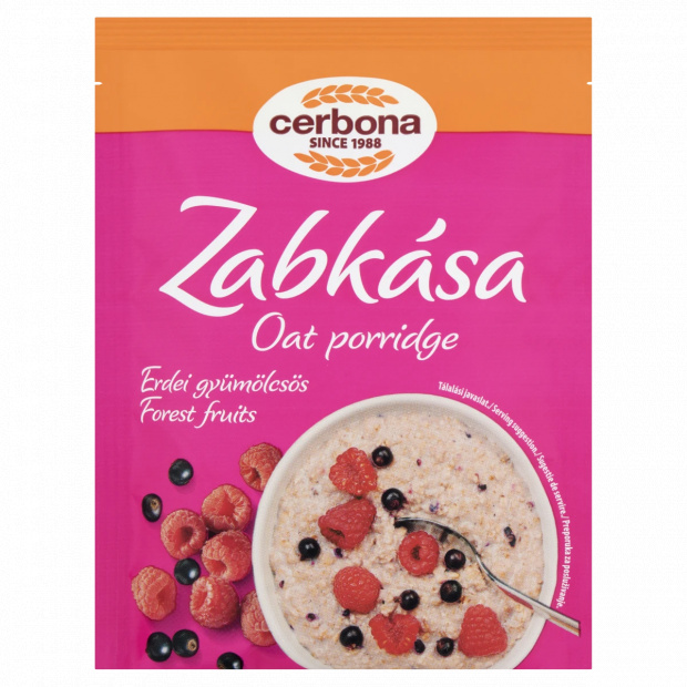 Cerbona erdei gyümölcsös zabkása 55 g Cerbona erdei gyümölcsös zabkása 55 g