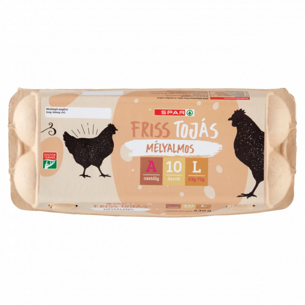 SPAR mélyalmos friss tojás L 10 db