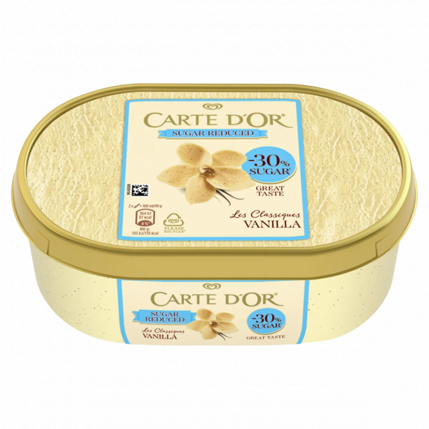 Carte D\'Or csökkentett cukortartalmú vaníliás jégkrém 1000 ml