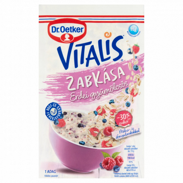 Dr. Oetker Vitalis erdei gyümölcsös zabkása alappor 53 g Dr. Oetker Vitalis erdei gyümölcsös zabkása alappor 53 g