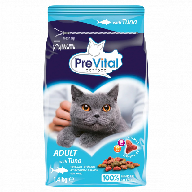PreVital teljes értékű állateledel felnőtt macskák számára tonhallal 1,4 kg PreVital teljes értékű állateledel felnőtt macskák számára tonhallal 1,4 kg