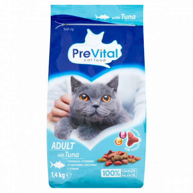 PreVital teljes értékű állateledel felnőtt macskák számára tonhallal 1,4 kg PreVital teljes értékű állateledel felnőtt macskák számára tonhallal 1,4 kg