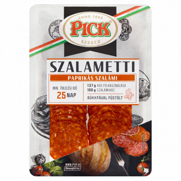 PICK Szalametti szeletelt paprikás szalámi 70 g