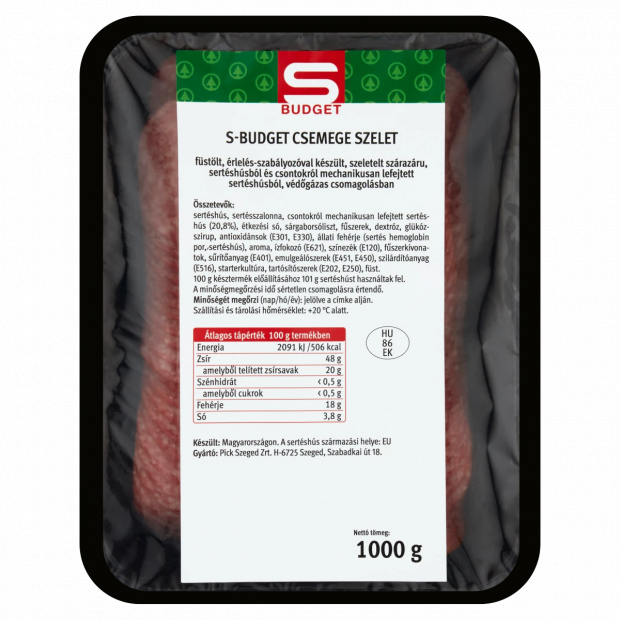 S-Budget csemege szelet 1000 g