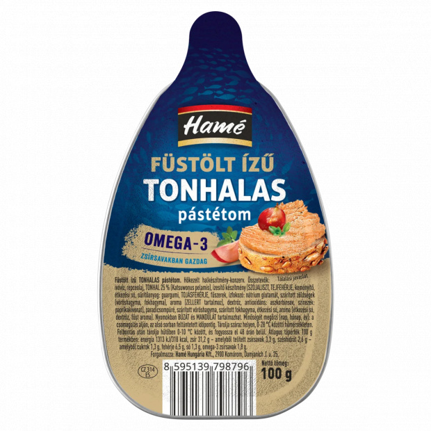 Hamé füstölt ízű tonhalas pástétom 100 g