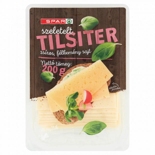 SPAR zsíros, félkemény, szeletelt tilsiter sajt 200 g