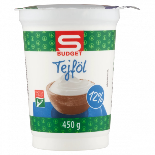 S-Budget félzsíros tejföl 12% 450 g S-Budget félzsíros tejföl 12% 450 g