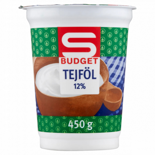 S-Budget félzsíros tejföl 12% 450 g