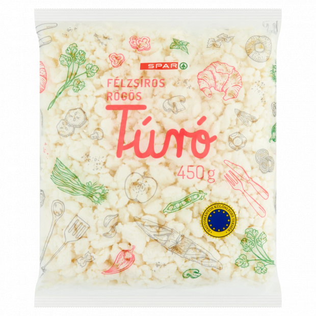 SPAR félzsíros rögös túró 450 g